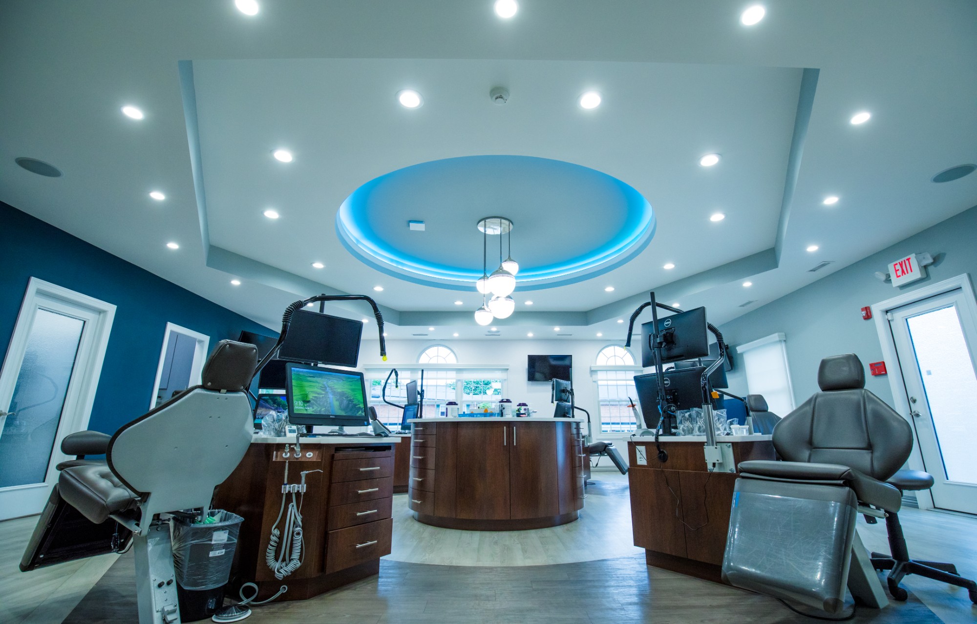 clinic area blue